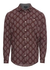 Jack & Jones JACK & JONES, Herren Hemd 'JPRANTON SHIRT L/S ONE POCKET', Weinrot