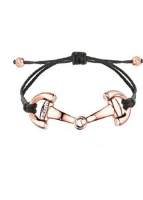 dimacci, Damen Armband 'Pony', Rosegold / Schwarz
