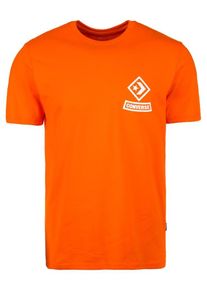 Converse, Herren T-Shirt 'Diamond Arch', Dunkelorange / Wei&szlig;
