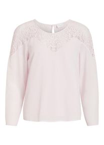 Vila, Damen Shirt 'Vibekida Lace', Pastelllila