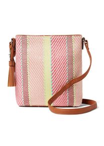 Tom Tailor, Damen Umh&auml;ngetasche 'Benita', Blau / Braun / Gelb / Altrosa