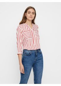Véro Moda VERO MODA, Damen Streifenbluse 'Vmerika', Rot / Weiß