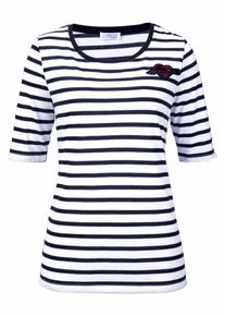 Cheer, Damen Rundhalsshirt, Marine / Wei&szlig;