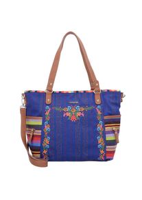 Desigual, Damen Schultertasche 'Mexican', Dunkellila / Mischfarben