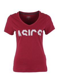 asics, Damen Shirt, Grau / Weinrot