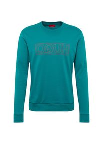 Hugo, Herren Sweatshirt 'Dicago-U5 10184534 01', Petrol / Rot
