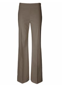 Heine, Damen Flared-Hose mit Biesen, Kastanienbraun