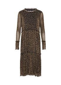 Moves, Damen Kleid 'Maxima', Beige / Dunkelbraun