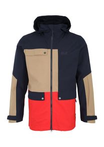 Jack Wolfskin, Herren Jacke '365 Influencer', Dunkelblau / Hellbraun / Rot