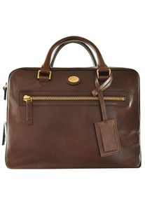 The Bridge, Herren Story Uomo Handtasche Leder 37 cm, Sepia