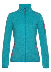 CMP, Damen Strickfleecejacke, T&uuml;rkis / Dunkelpink