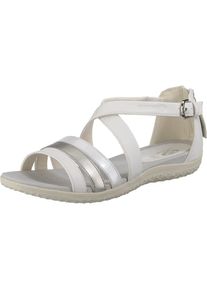 Geox, Damen Sandalen, Silber / Weiß