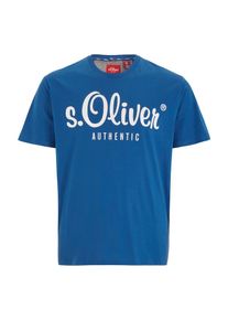 s.Oliver RED LABEL, Herren T-Shirt, Blau / Weiß