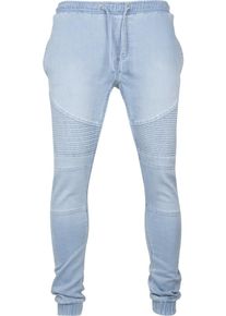 Urban Classics, Herren Sweatpants 'Biker', Blue Denim