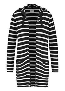 Taifun, Damen Cardigan, Schwarz / Wei&szlig;