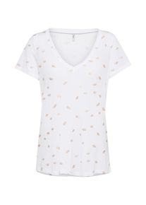 Only, Damen Shirt, Puder / Wei&szlig;