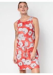 Jack Wolfskin, Damen Sommerkleid 'MARIGOLD DRESS', Koralle / Weiß