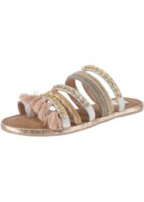 Buffalo, Damen Pantoletten, Beige / Nude / Weiß