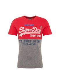 Superdry, Herren Shirt, Grau / Rot