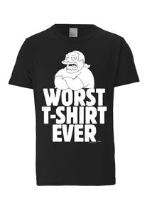 logoshirt, Herren T-Shirt 'Worst T-Shirt Ever - The Simpsons', Schwarz / Wei&szlig;
