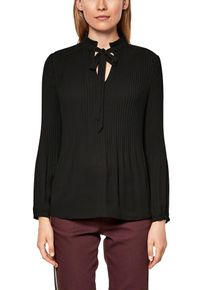 s.Oliver BLACK LABEL, Damen Schluppenbluse, Schwarz