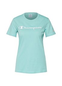 Champion Authentic Athletic Apparel, Damen T-Shirt, T&uuml;rkis / Wei&szlig;