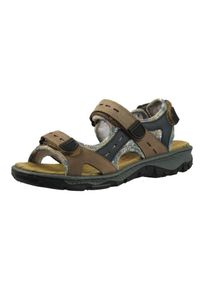 Rieker, Damen Sandalen, Hellbraun / Anthrazit