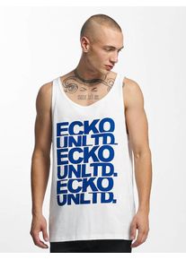 Ecko Unltd. Ecko Unlimited, Herren Tank-Top 'Fuerteventura', Blau / Weiß