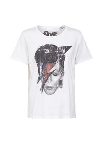 Only, Damen Shirt 'onlDAVID BOWIE DNM TEE BOX', Wei&szlig;