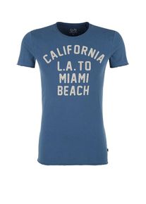 Q/S Designed By, Herren Shirt, Blau / Weiß