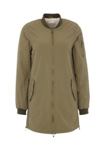 Review, Damen Bombermantel 'LONG LINE BOMBER', Oliv