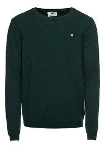 Wood Wood, Herren Pullover 'SID CREWNECK', Dunkelgr&uuml;n