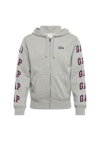 GAP, Herren Sweatjacke 'LOGO MULTI GAP FZ HD', Graumeliert