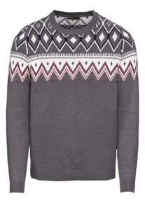Review, Herren Pullover 'BP CN NORWEGIAN', Grau / Mischfarben