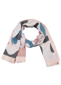Heine, Damen Schal, Beige / Himmelblau / Graumeliert / Rosa