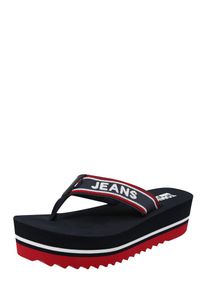 Tommy Jeans, Damen Slipper 'HARBOUR 1D', Dunkelblau / Rot / Schwarz