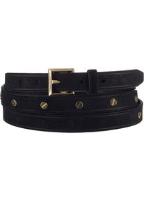 Liebeskind Berlin, Damen Gürtel 'Bara Vachet', Gold / Schwarz