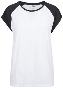 Urban Classics Curvy, Damen Tee, Schwarz / Wei&szlig;