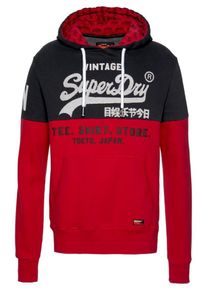 Superdry, Herren Sweatshirt, Rot / Schwarz / Weiß