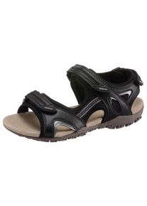 Geox, Damen Sandale, Helllila / Schwarz / Silber