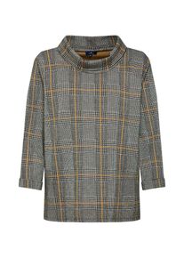 Tom Tailor, Damen Shirt, Anthrazit / Hellorange / Wei&szlig;