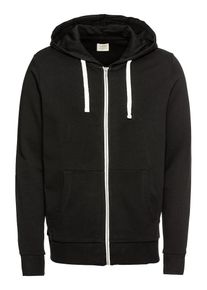 Jack & Jones JACK & JONES, Herren Sweatjacke 'JJEHOLMEN', Schwarz / Wei&szlig;
