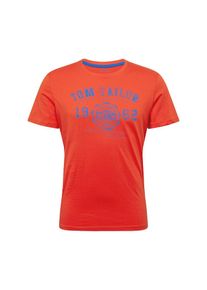 Tom Tailor, Herren Shirt 'logo tee T-Shirt 1/2', Rot