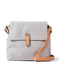 Tom Tailor, Damen &Uuml;berschlagtasche 'CLEA', Hellbraun / Hellgrau