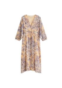 Mango, Damen Kleid 'Anas', Dunkellila / Puder / Weiß