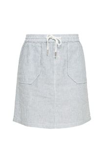 s.Oliver RED LABEL, Damen Rock, Rauchblau / Weiß