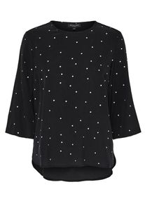 Selected Femme, Damen Seiden Oberteil mit 3/4-Ärmeln, Schwarz