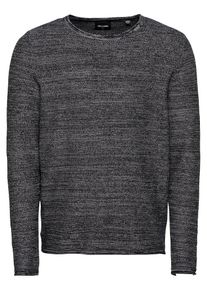 Only & Sons Only & Sons, Herren Pullover 'onsWICTOR 12 STRUCTURE CREW NECK REG', Schwarzmeliert
