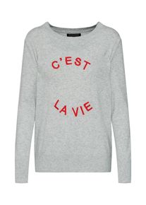 Banana Republic, Damen Pullover, Hellgrau / Hellrot