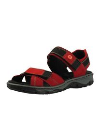 Rieker, Damen Sandalen, Rot / Bordeaux / Burgunder / Schwarz